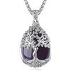 EUDORA Harmony Ball Albero Della Vita Ametista Collana per Donne Rame Placcato in Argento, Dea Madre Dea Crystal Gioielli Crystal Gioielli Regali di Meditazione Yoga per Madri Mamma Moglie, 20 +2