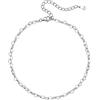 ChicSilver Cavigliera Argento Sterling 925 Catena 3mm Regaolabile 22+5cm Cavigliera in Argento 925 Donna Cavigliera Donna Argento 22+5cm