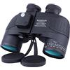 NEYLANG 10x50 Binocolo Marino per Adulti, Binocoli Militare Impermeabile con Bussola Telemetro BAK4 Prisma Lente FMC Antiappannamento per la Navigazione Birdwatching Caccia (LP02B)