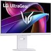 LG UltraGear 32G810SA Monitor Gaming 32, UHD 4K, IPS 1ms, 144Hz, Funzioni Smart con webOS 24, HDR 400, G-Sync Compatible, AMD FreeSync Premium, VRR, Speaker 14W, HDMI 2.1, USB-C, WiFi, BT, Bianco