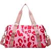 Outplea 20L Borsa Palestra Donna, Elegante Borsa Viaggio con Estampado de Leopardo, Borsone Sportivo con Tasca Bagnata, Gym Duffel Bag per Fitness,Rosa