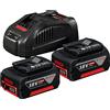 BOSCH PROFESSIONAL Caricabatterie Bosch Professional GAL1880CV + 2 batterie litio 18V 5Ah