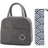 Binoster Borsa termica per pranzo da ufficio per pranzo, borsa per il pranzo fresca, borsa per il trasporto pasto picnic per donna, uomo, scuola e ufficio, ragazze all'aperto