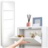 StarMart Scarpiera Salvaspazio Slim BIANCA (5 Ante 15 Paia, Nessun Montaggio) Struttura in Metallo resistente (no plastica, tessuto, or legno), per Interni/Esterni, Scarpe/Stivali, Garanzia 15 Anni