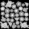 GORGECRAFT 30pz 10 Stili Fiore Pizzo Applique Ricamo Floreale Foglia Cucire su Toppe Abbellimenti Tessuto Riparazione Toppa per Matrimonio Abito da Sposa Vestiti Cappello Ornamenti per Capelli Bianco