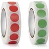peiqiup Adesivi rotondi (2000 pezzi), Adesivi 13 mm rotondi, Rosso*1000+Verde*1000, Etichette Autoadesive Colorate a Punti, Per ufficio, vendita al dettaglio a casa