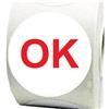 Personal Labels 500 Etichette adesive OK diametro 22 mm, perfette per revisioni