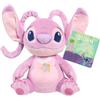 Just Play Peluche piccolo Disney Stitch Suono e Profumo da 15 cm Angel, Rosa, Giocattoli per bambini dai 2 anni