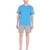 RAGNO Pigiama uomo in puro cotone manica corta pantalone corto art. U901ND - 52, Celeste