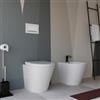DEGHI Sanitari filomuro con copriwc Soft-Close in ceramica bianco - Aura