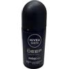 NIVEA MEN DEEP Dry Deo Roll On in confezione da 6 (6 x 50 ml), rullo anti traspirante per una sensazione di pulizia della pelle, deodorante con protezione 48 ore