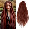 PORSMEER Dreadlocks - 10 ciocche di extension fatte a mano con capelli crochet dreadlock sintetici da 0,6 cm, stile hippie dritte, doppia estremità, capelli da donna (350#, doppia