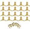 Zerodis 20pcs 90 Gradi Cardini Supporto Cerniera Molla per Gioielli Cassa del Vino Guarda la Scatola Coperchio in Legno(Gold)