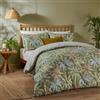 furn. Copripiumino Kentia Duvet Day - Biancheria da letto reversibile con stampa tropicale con palme e motivi geometrici (verde palma - matrimoniale)