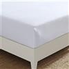 Nautica - Lenzuolo con angoli king size, in percalle di cotone, decorazione per la casa casual (bianco tinta unita, king size)