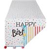 DII Cucina, Cotone, Buon Compleanno, Runner da Tavolo Reversibile, 14x72