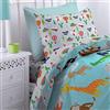 Catherine Lansfield Animal Adventures - Set copripiumino 160 x 220 + 50 x 70 cm