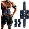 YOUKK Elettrostimolatore Muscolare,EMS Stimolatore Addominale, Elettrostimolatore per Addominali,Cinture tonificanti,Addome/Braccio/Gambe/Waist/Glutei Massaggi-Attrezzi,USB Ricaricabile-Uomo/Donna