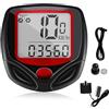 Fllyvly Ciclocomputer Cablato per Bicicletta, Tachimetro LCD Impermeabile con 23 Funzioni, Display Retroilluminato Verde, Misura Velocità, Distanza, Tempo, Temperatura, Adatto a Tutti i Tipi di Bici