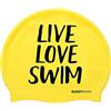 BUDDYSWIM Cappuccio da nuoto in silicone per uomo e donna, per piscina o acque libere, cappuccio da nuoto in silicone. Colore vivace, buona visibilità.