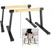 Müller & Blum Parallele Calisthenics con bendaggi ai Polsi, Push Up Bar in Legno, Parallettes per Interni ed Esterni, Palestra Corpo Libero, Dip Station, Flessioni, Antiribaltamento