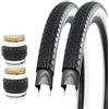 ZUKKA Pneumatico per bicicletta, 26 x 2,125, bianco per cerchione laterale, set di 2 pneumatici di ricambio per bici da spiaggia