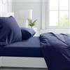 Corredocasa - Completo Lenzuola in Microfibra, Set Letto con Lenzuolo Sotto, Lenzuolo Sopra e Federe in Tinta Unita (Singolo Blu)