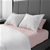 COGAL® - Lenzuolo Sotto con Angoli MATRIMONIALE - 160/180 x 200 x 28 cm - Disponibile in Vari Colori, Materiale 100% Cotone - Made in Italy - SEPIA ROSE