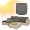 SYLC Impermeabile Federe Per Cuscino Divano Copricuscini Per Giardino Rattan Per Esterni E Patio, Coperte Del Cuscino Con Cerniera Per L/angolo (1 pz 55×45×10 cm,Light grey)