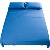 Flowen Set Lenzuola Letto Matrimoniale King Size 180x200 cm 4pz Set Completo Lenzuolo Letto Piatto, Coprimaterasso con Angoli e Federe 50x80 in Morbida Microfibra Spazzolata Anti-Acaro Lavabile in Lavatrice