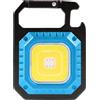 Högert Technik - Mini torcia LED ricaricabile 580lm con 7 modalità di illuminazione, USB-C, base magnetica, moschettone, apribottiglie e batteria da 500 mAh per lavoro, attività all'aperto, campeggio