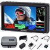 FEELWORLD FW568PRO 6 Pollici Monitor da Campo,1200nit DSLR Monitor Fotocamera con batteria F750 e borsa per il trasporto 4K HDMI, 3D Lut Focus Peaking Assist Full Waveform Video Field Monitor