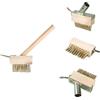 yeemeen 2 Pezzi Spazzole per Erbacce da Giardino,Rimozione Muschio E Erbacce,Spazzole per Erbacce con Setole in Acciaio,Scopa Metallica per Giardino,Rimuovere Erbacce e Muschio in Giardino e Vialetti