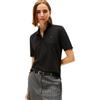 Tommy Hilfiger Maglietta Polo Maniche Corte Donna Regular Fit, Multicolore (Primary Red/Ecru STP), M