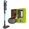 Hoover HF522STP Aspirapolvere Senza Filo, 0.45 L, Autonomia 45 Min, Spazzola Antigroviglio, Mini Turbo Spazzola e Kippy GPS Tracker Animali, Blu