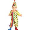 FIESTAS GUIRCA | Costume da Pagliaccio Bambini (2-3 Anni) - Cappello e Tuta - Costumi da Circo e Commedia per Halloween, Carnevale e Feste in Maschera - Ideale per Bambini Unisex - Giallo, Multicolore