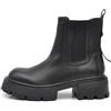 IF FASHION Stivali Stivaletti Anfibi Scarpe Chelsea da Donna Platform Con Zip XG102 Nero N.40