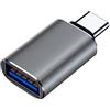 Mepsies Adattatore USB C a USB, Adattatore OTG USB3.1 Femmina a USB Tipo C Maschio Compatibile con MacBook iPhone 17/16/15 iPad Samsung Galaxy S25 S24 S23 A56 A16 A36 Smartphone Portatile e Altro (Grigio)