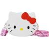ENENSET Kawaii Kitty Bag con tracolla regolabile, borsa con cerniera carino Kitty portamonete borsa a tracolla,, Gatto Bianco