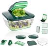 Genius, Nicer Dicer Chef, composto da 18 pezzi inclusiSet di ciotole in vetro | taglia frutta e verdura | visto in TV | NUOVO