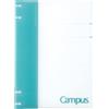 Kokuyo Campus, raccoglitore ricaricabile, quaderno ad anelli sottile B5 2x2 con pagina del titolo personalizzabile, capacità 40 fogli. Adatto per fogli sfusi a 26 fori, colore azzurro (RU-NP704LB)