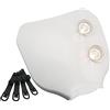 one BY CAMAMOTO MASCHERINA FARO per Moto da Enduro/Cross/Motard/Naked - Installazione Universale, Comprensivo di Lampadine e di Staffaggio e Fasce Elastiche. (BIANCO)