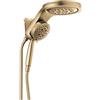 DELTA FAUCET 58680-CZ25 HydroRain H2Okinetic 5-Setting Two-in-One, Testa in bronzo champagne con doccetta, flusso d'acqua 2,5 GPM