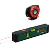 Bosch Livella laser a bolla UniversalWallLevel (livella a bolla, linee laser per agevole allineamento su pareti, punto laser per trasferimento dell'altezza fino a 20 m, in scatola E-commerce)