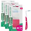 GUM BI-DIRECTION Scovolini interdentali a doppia posizione | Posizionamento a 90 gradi | pulizia dei denti e rimozione della placca | 1.2mm, ISO 3 | Taglia M | Confezione 3x6