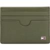 Tommy Hilfiger Uomo Porta Carte Flag con Logo, Verde (Battle Green), Taglia Unica