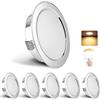 YindaLux Set di 6 faretti da incasso a LED, 230 V, dimmerabili, 3 W, 3000 K, luce bianca calda, 300 lm, foro 55-58 mm e 15 mm, IP44, faretto da incasso per armadio a specchio, cromato