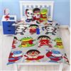 Ryans World Copripiumino singolo Gang | Biancheria da letto reversibile ufficiale | Con Titano rosso, Combo Panda & Gus