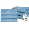 nice homeit - Set 6 Asciugamani viso e ospite in Cotone 40x75 in 100% cotone filato ad anello - set asciugamani bagno viso e bidet Extra Morbidi e Assorbenti. MADE IN ITALY - BLU