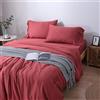 Zenn Bamboo Zenn Natural - Copripiumino extra morbido - Tassello in seta - 100% Tencel Lyocell - Ecologico - Ipoallergenico - Traspirante (Bordeaux, Letto 150/160 (240 x 220 cm)
